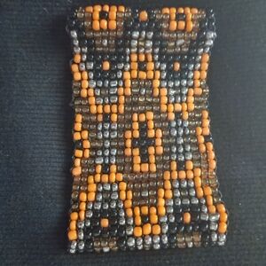 Beaded Geometric Pattern Bracelet